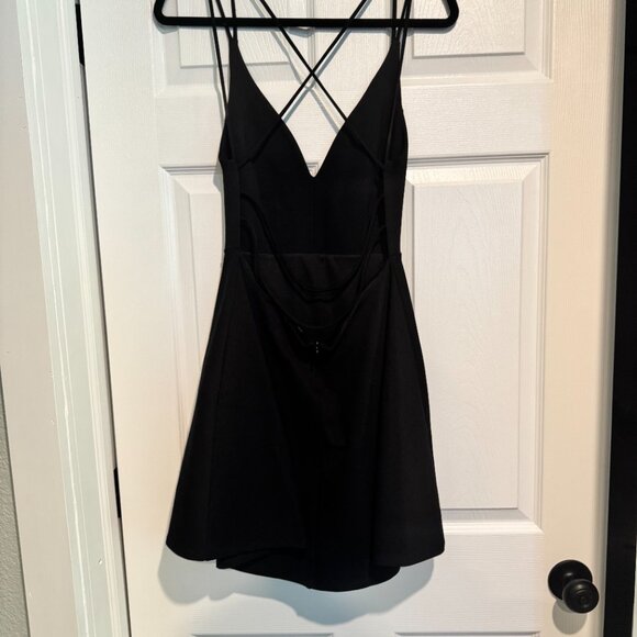 Lulus Black Backless Strappy Dress Size Large - Picture 4 of 5